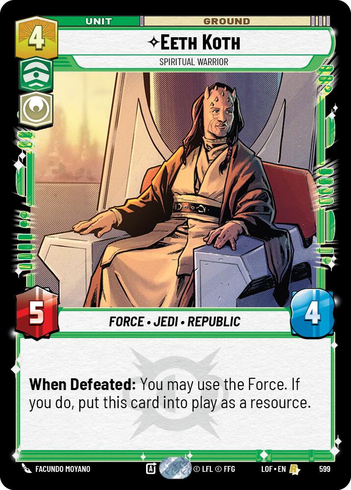 Eeth Koth - Spiritual Warrior (599) (Foil) (599) [Legends of the Force] | Exor Games New Glasgow