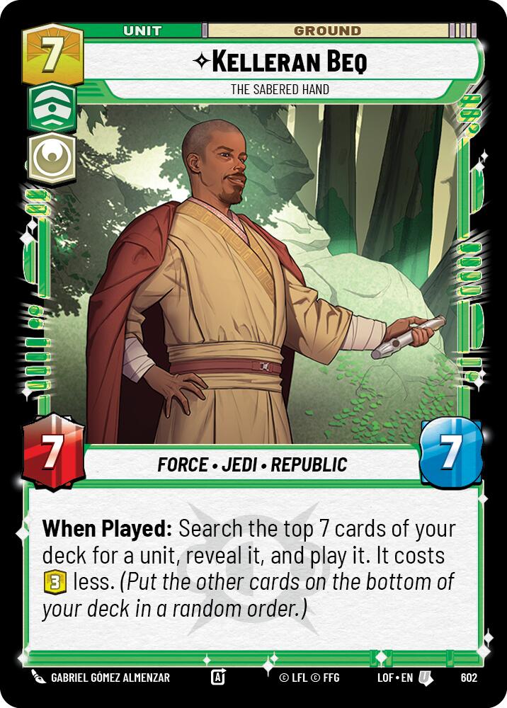 Kelleran Beq - The Sabered Hand (602) (Foil) (602) [Legends of the Force] | Exor Games New Glasgow