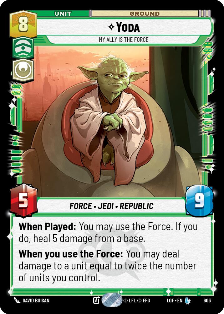 Yoda - My Ally is the Force (603) (Foil) (603) [Legends of the Force] | Exor Games New Glasgow