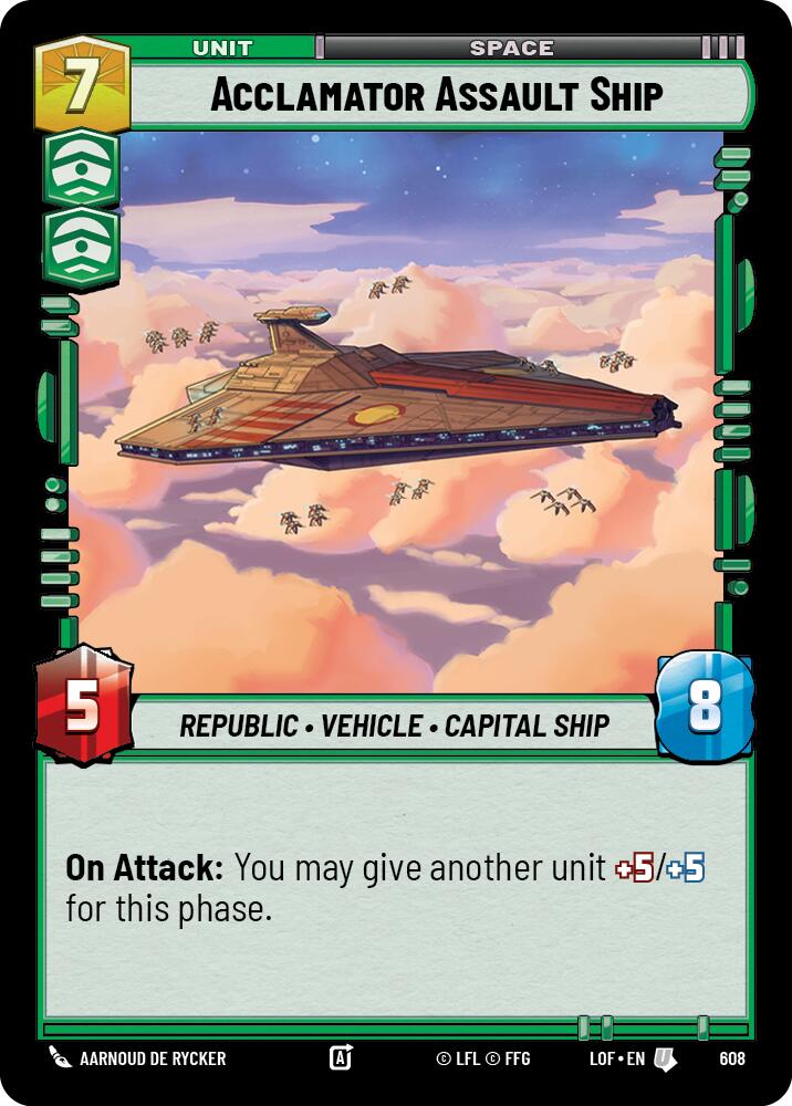Acclamator Assault Ship (608) (Foil) (608) [Legends of the Force] | Exor Games New Glasgow