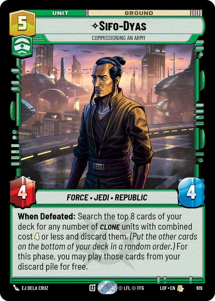 Sifo-Dyas - Commissioning An Army (619) (Foil) (619) [Legends of the Force] | Exor Games New Glasgow