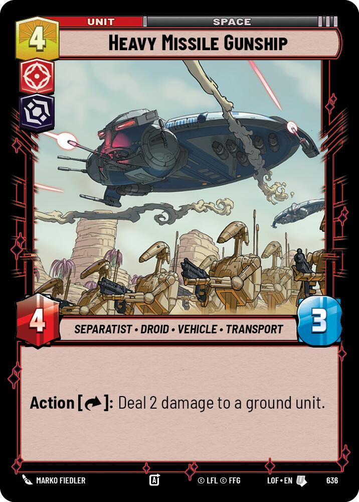 Heavy Missile Gunship (636) (Foil) (636) [Legends of the Force] | Exor Games New Glasgow