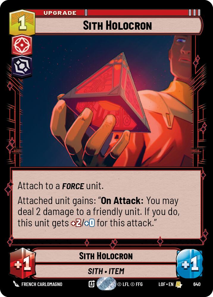 Sith Holocron (640) (Foil) (640) [Legends of the Force] | Exor Games New Glasgow