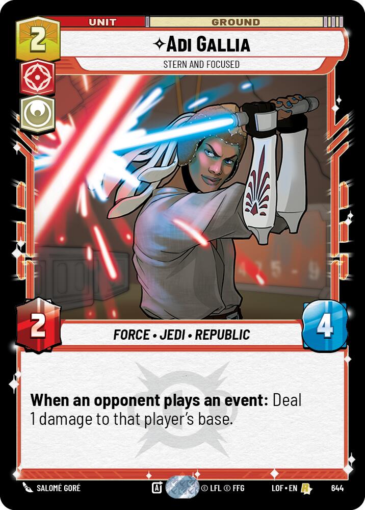 Adi Gallia - Stern and Focused (644) (Foil) (644) [Legends of the Force] | Exor Games New Glasgow