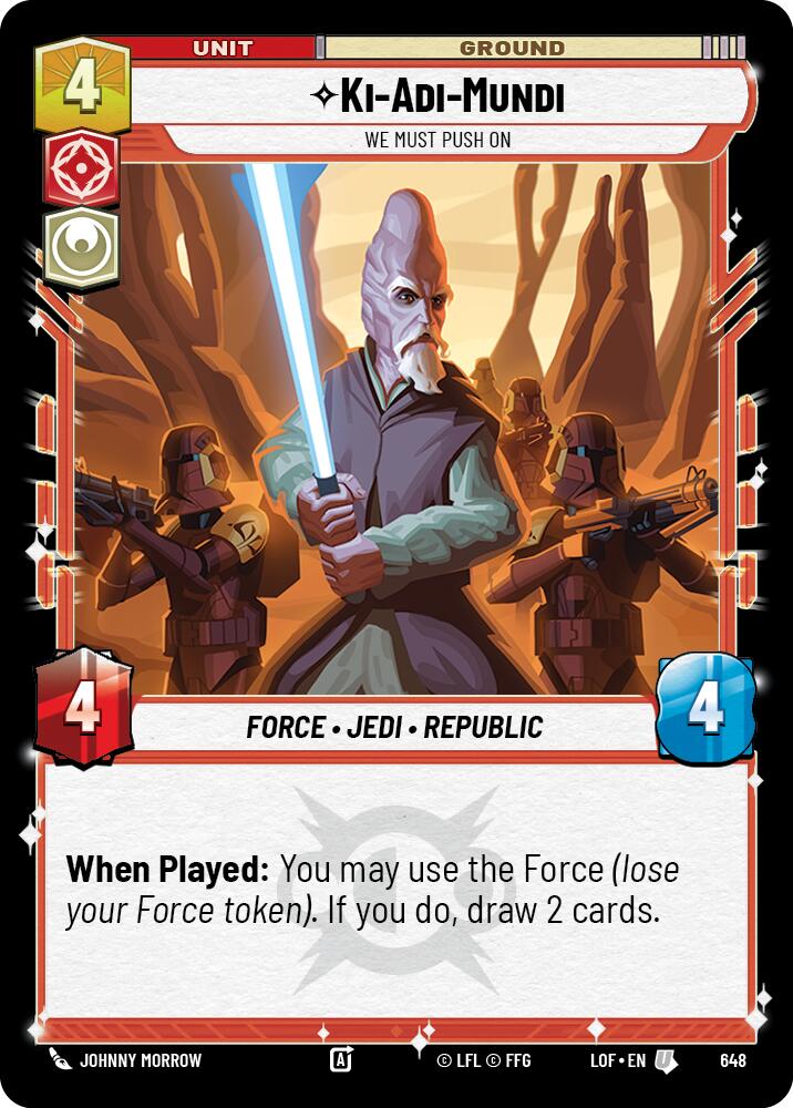 Ki-Adi-Mundi - We Must Push On (648) (Foil) (648) [Legends of the Force] | Exor Games New Glasgow