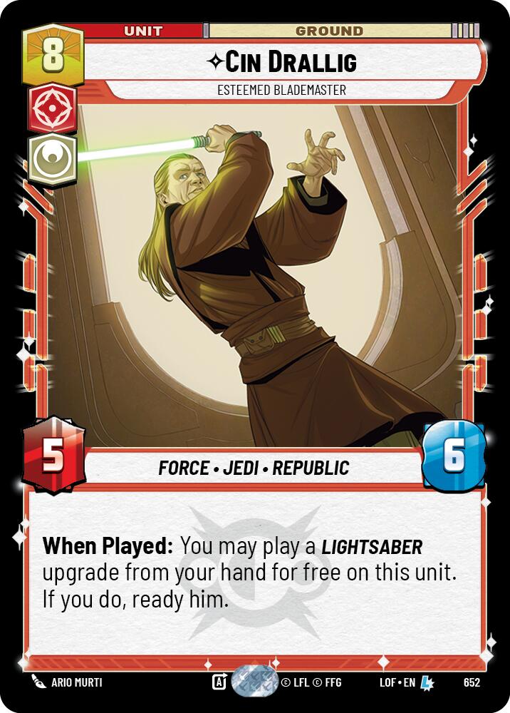 Cin Drallig - Esteemed Blademaster (652) (Foil) (652) [Legends of the Force] | Exor Games New Glasgow