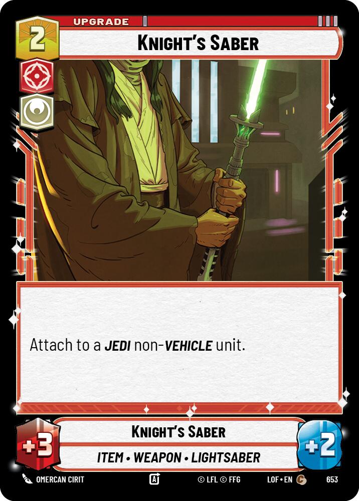 Knight's Saber (653) (Foil) (653) [Legends of the Force] | Exor Games New Glasgow