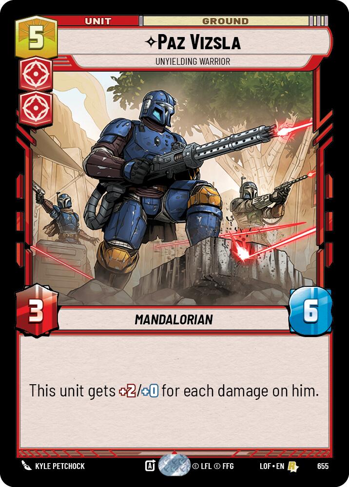 Paz Vizsla - Unyielding Warrior (655) (Foil) (655) [Legends of the Force] | Exor Games New Glasgow