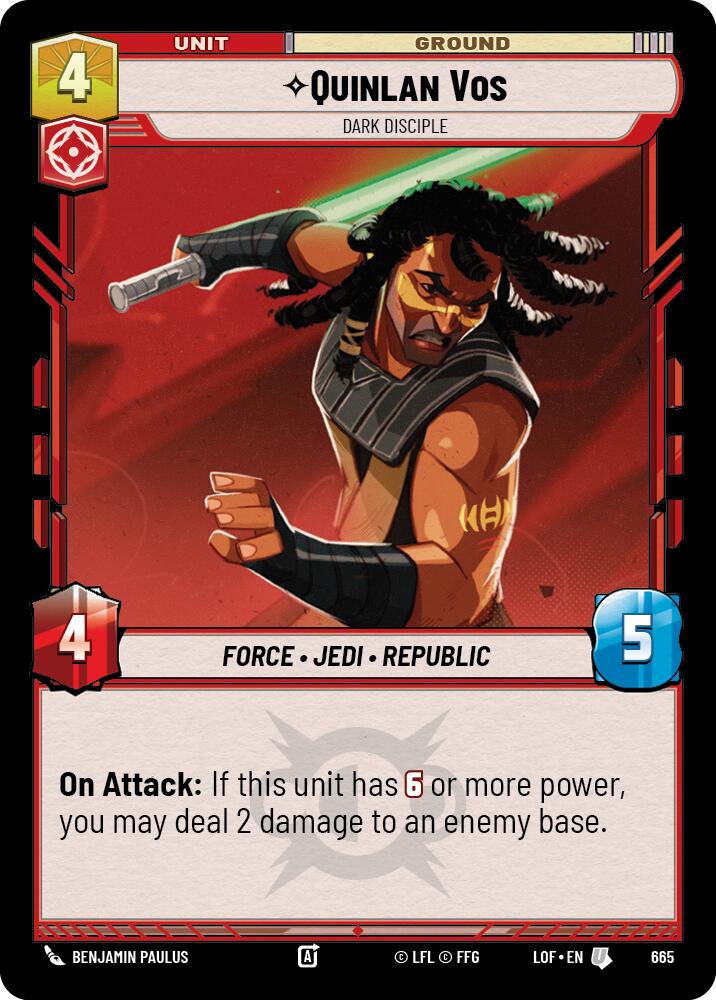 Quinlan Vos - Dark Disciple (665) (Foil) (665) [Legends of the Force] | Exor Games New Glasgow