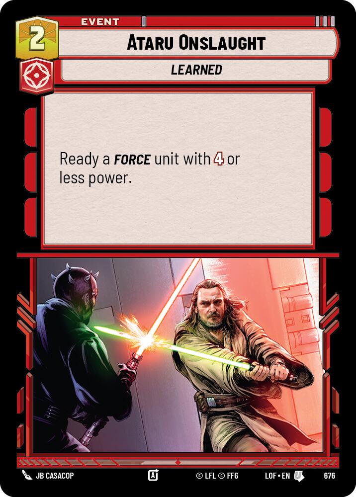 Ataru Onslaught (676) (Foil) (676) [Legends of the Force] | Exor Games New Glasgow