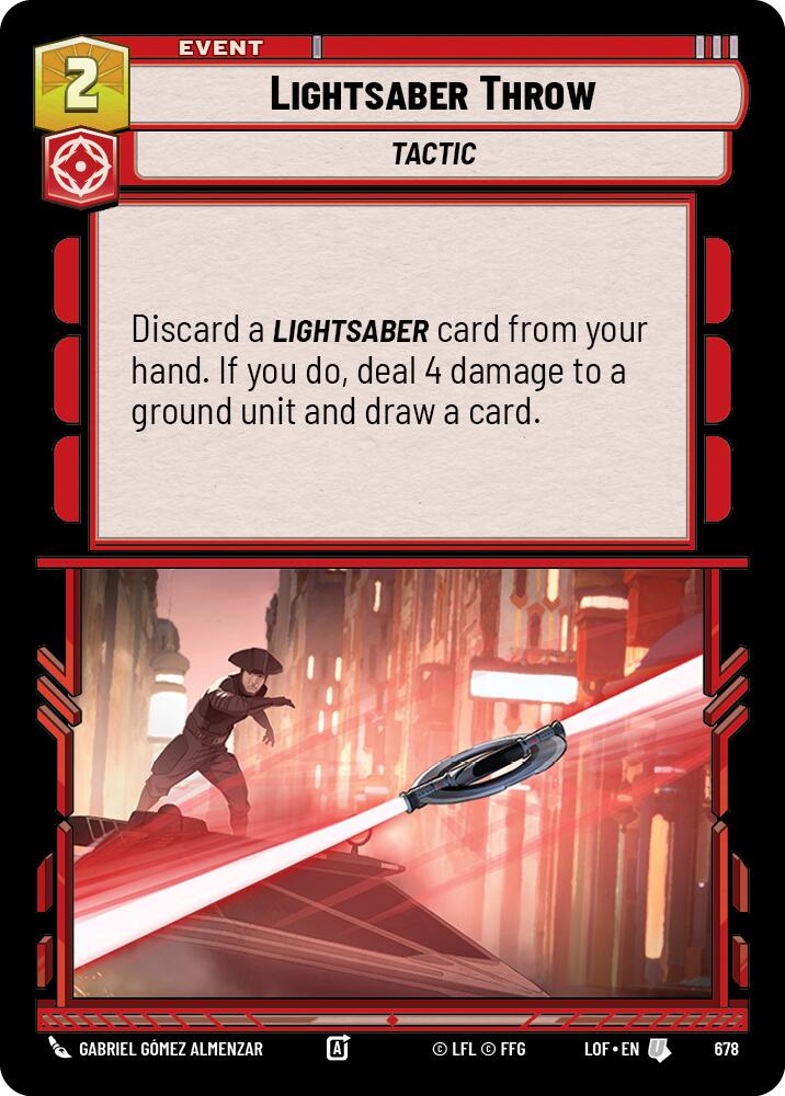 Lightsaber Throw (678) (Foil) (678) [Legends of the Force] | Exor Games New Glasgow