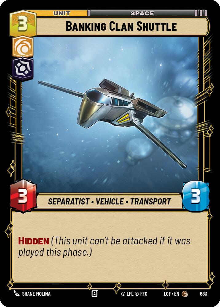 Banking Clan Shuttle (683) (Foil) (683) [Legends of the Force] | Exor Games New Glasgow