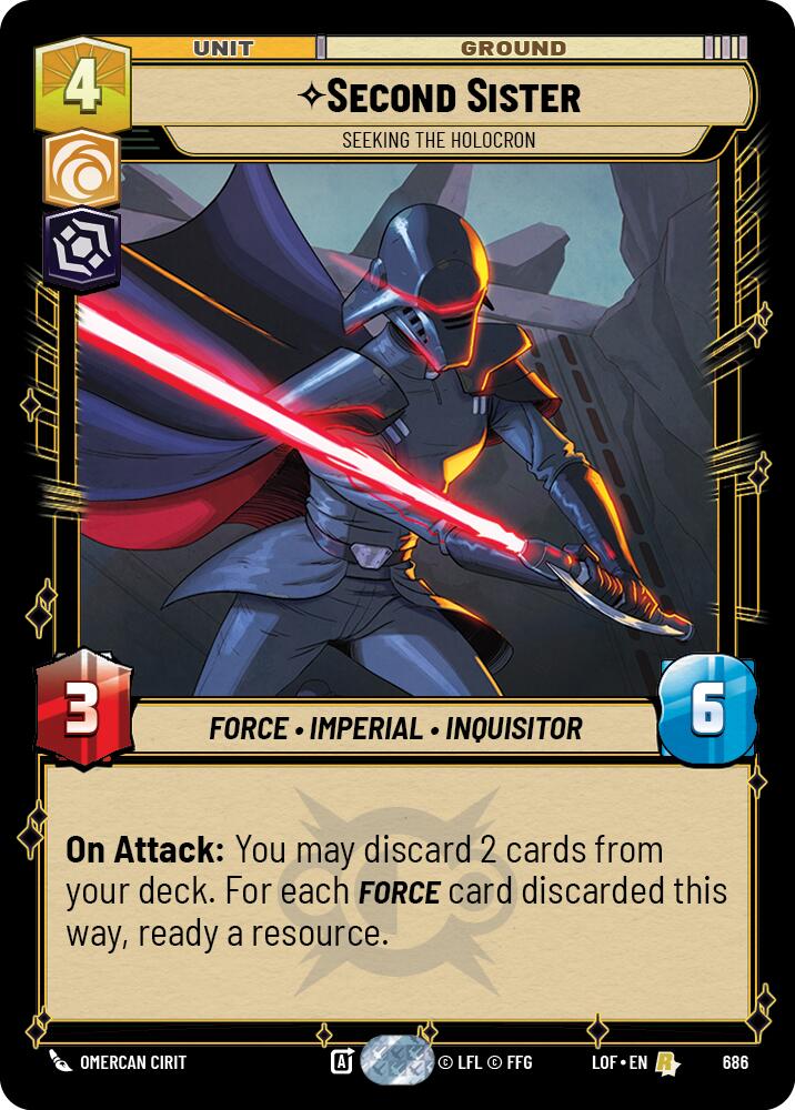 Second Sister - Seeking the Holocron (686) (Foil) (686) [Legends of the Force] | Exor Games New Glasgow