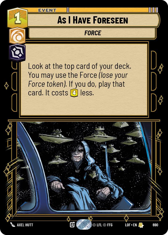 As I Have Foreseen (690) (Foil) (690) [Legends of the Force] | Exor Games New Glasgow