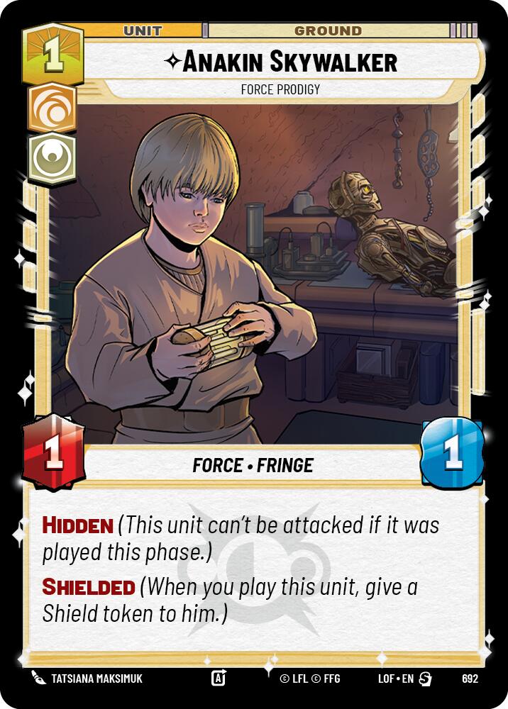 Anakin Skywalker - Force Prodigy (692) (Foil) (692) [Legends of the Force] | Exor Games New Glasgow