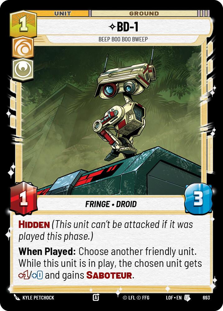 BD-1 - Beep Boo Boo Bweep (693) (Foil) (693) [Legends of the Force] | Exor Games New Glasgow