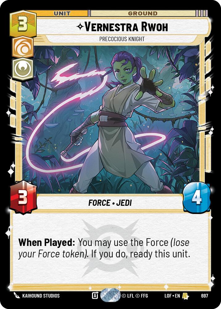 Vernestra Rwoh - Precocious Knight (697) (Foil) (697) [Legends of the Force] | Exor Games New Glasgow