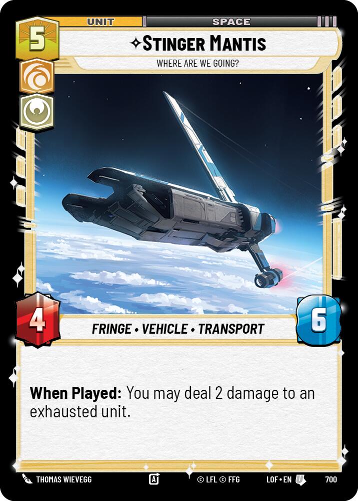 Stinger Mantis - Where Are We Going? (700) (Foil) (700) [Legends of the Force] | Exor Games New Glasgow