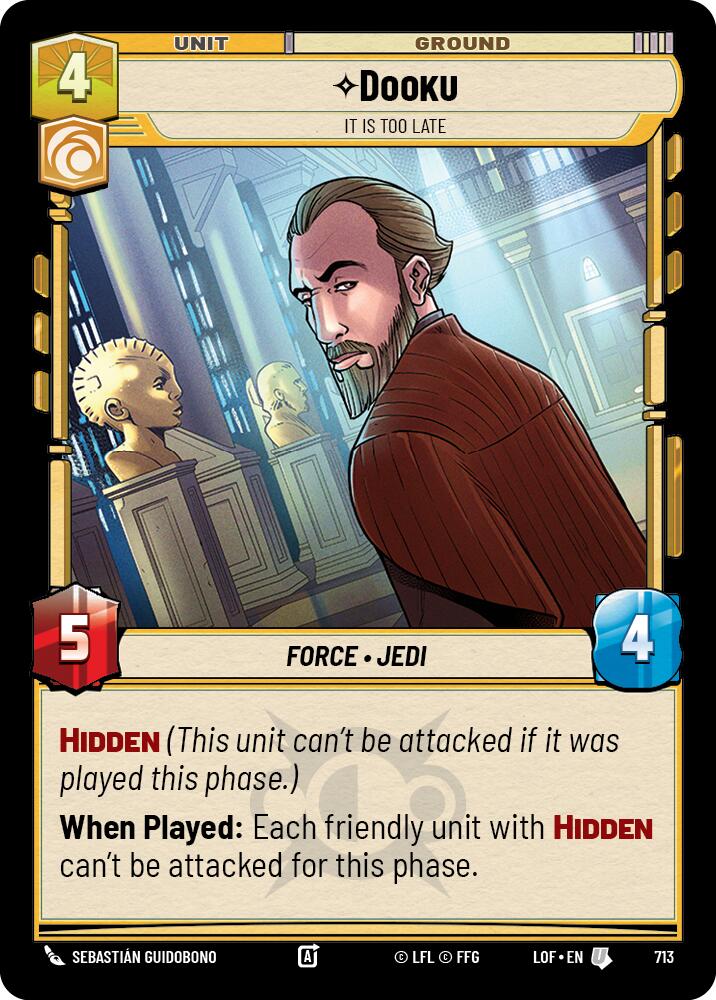 Dooku - It Is Too Late (713) (Foil) (713) [Legends of the Force] | Exor Games New Glasgow