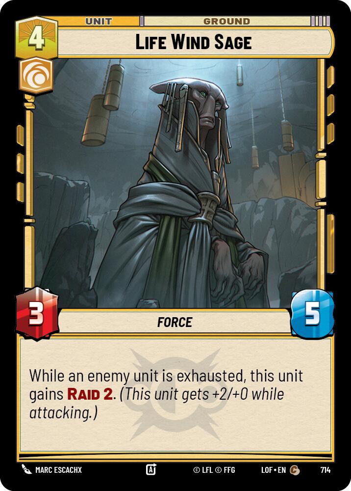 Life Wind Sage (714) (Foil) (714) [Legends of the Force] | Exor Games New Glasgow