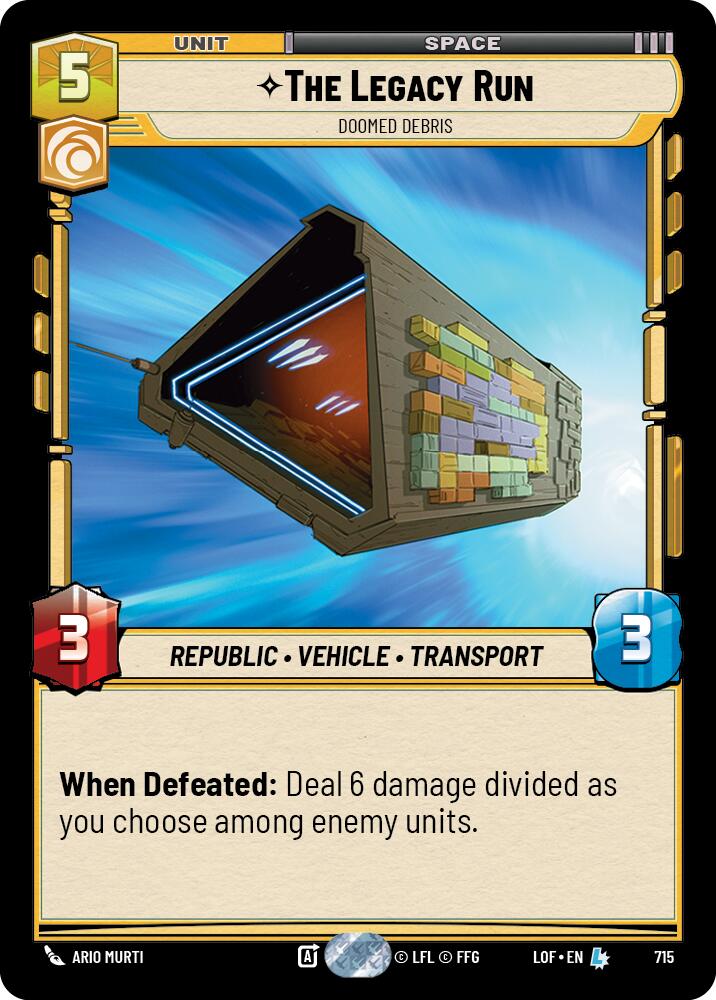 The Legacy Run - Doomed Debris (715) (Foil) (715) [Legends of the Force] | Exor Games New Glasgow