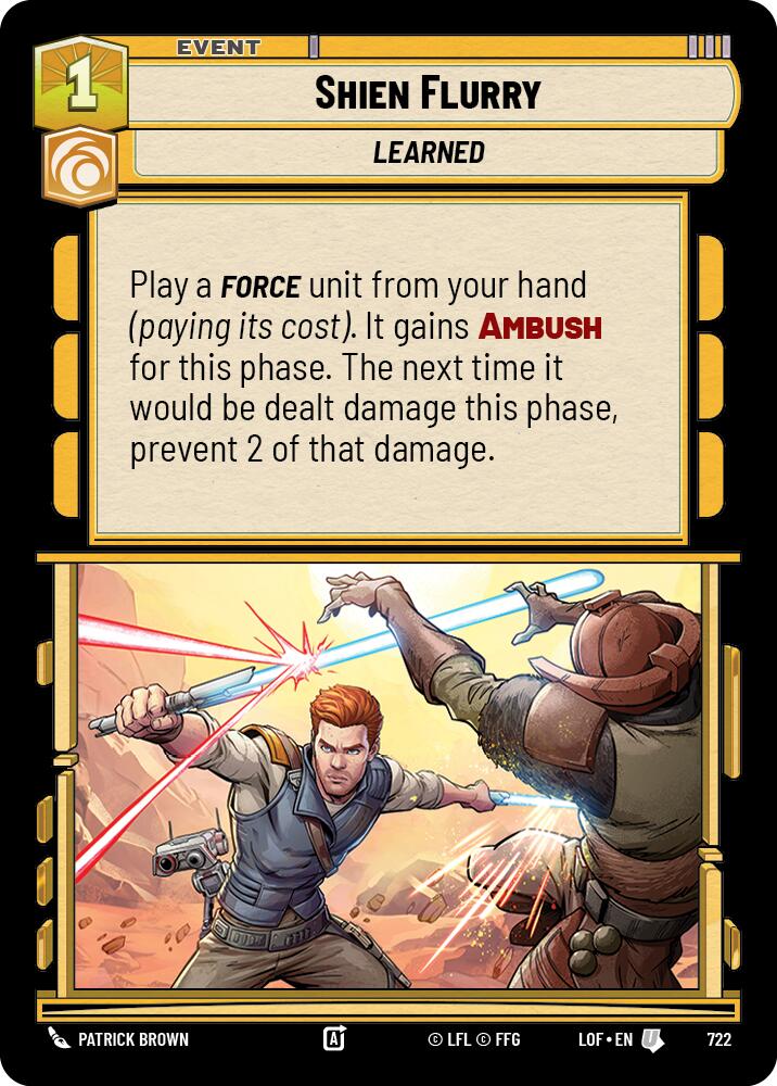 Shien Flurry (722) (Foil) (722) [Legends of the Force] | Exor Games New Glasgow