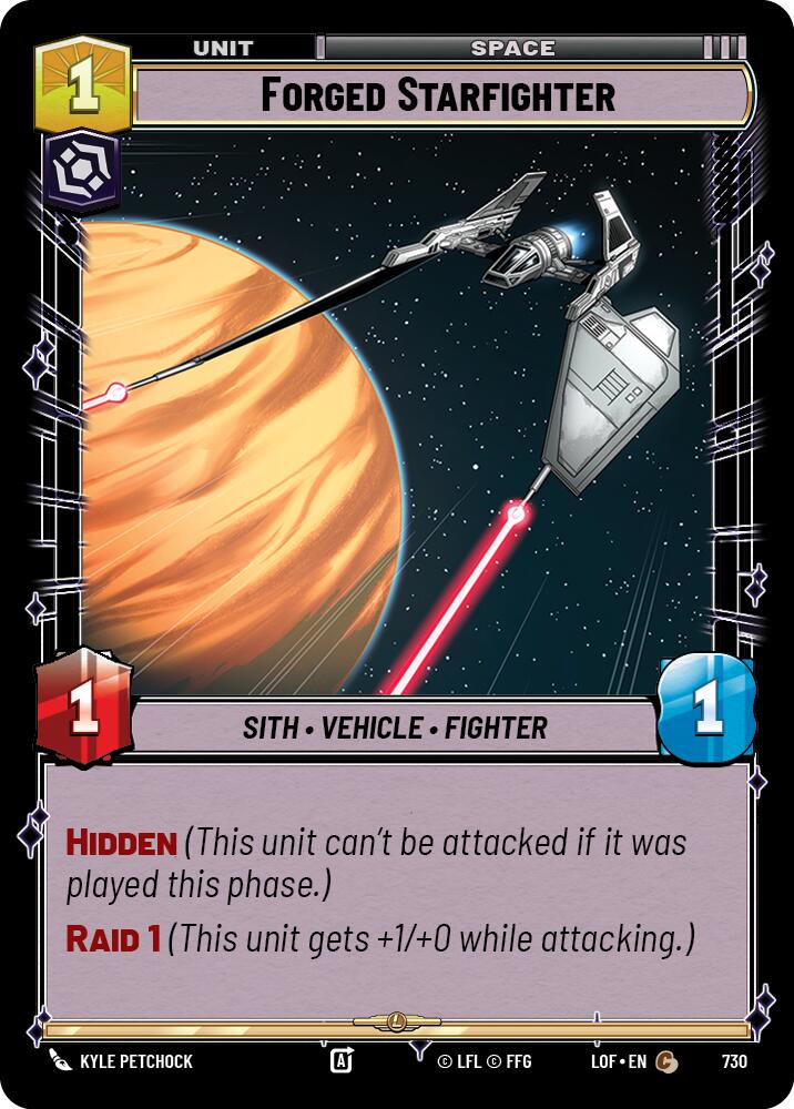 Forged Starfighter (730) (Foil) (730) [Legends of the Force] | Exor Games New Glasgow