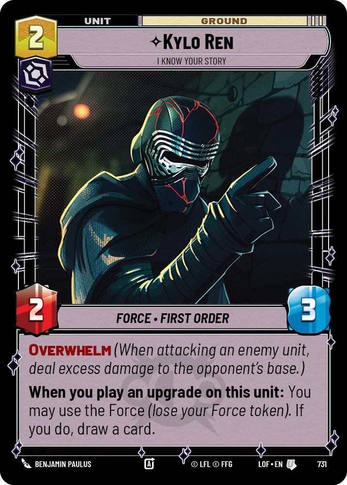 Kylo Ren - I Know Your Story (731) (Foil) (731) [Legends of the Force] | Exor Games New Glasgow
