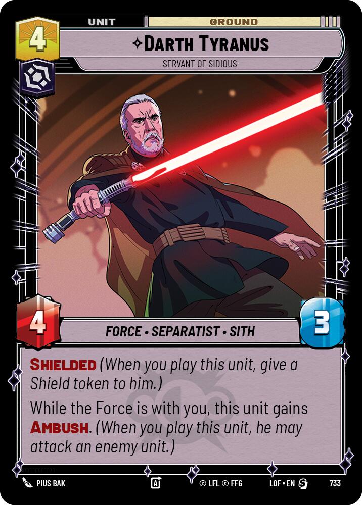 Darth Tyranus - Servant of Sidious (733) (Foil) (733) [Legends of the Force] | Exor Games New Glasgow