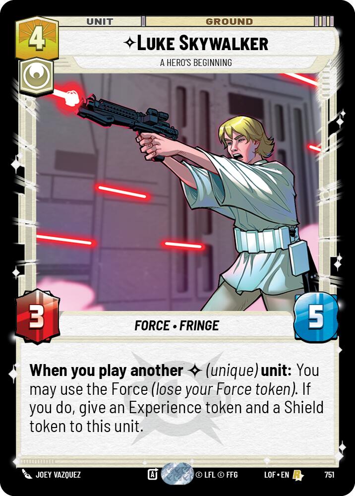 Luke Skywalker - A Hero's Beginning (751) (Foil) (751) [Legends of the Force] | Exor Games New Glasgow