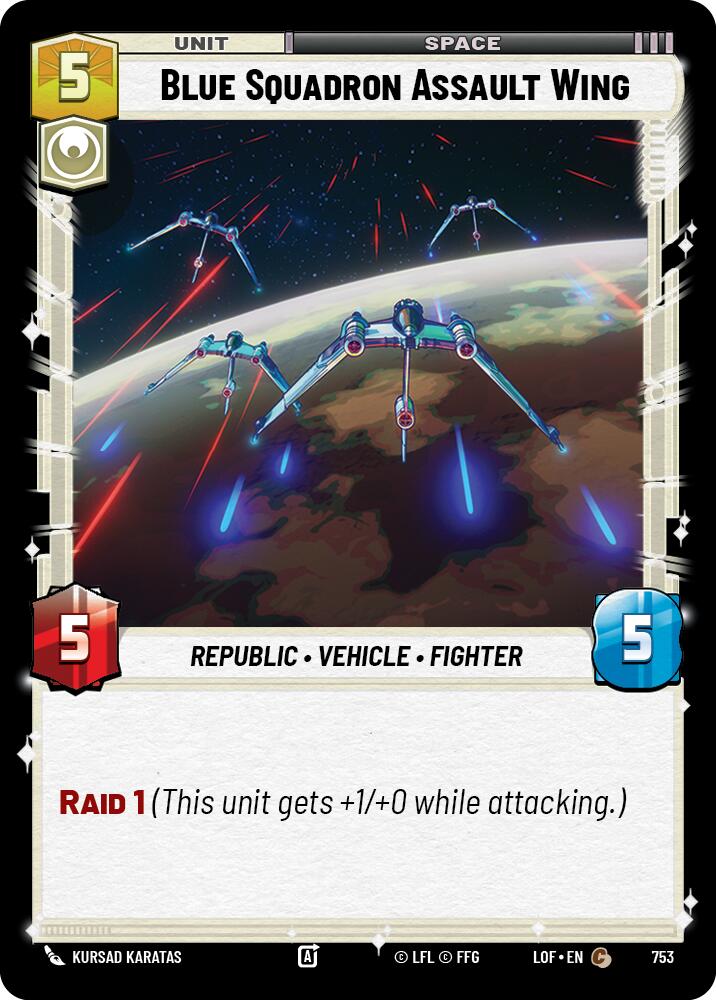 Blue Squadron Assault Wing (753) (Foil) (753) [Legends of the Force] | Exor Games New Glasgow