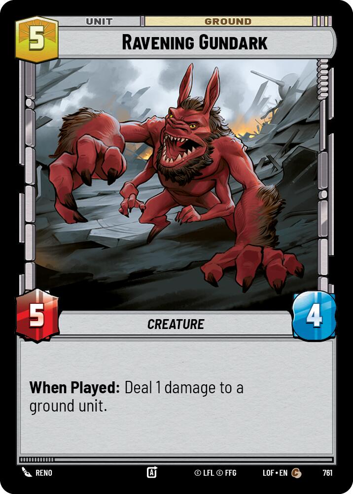 Ravening Gundark (761) (Foil) (761) [Legends of the Force] | Exor Games New Glasgow