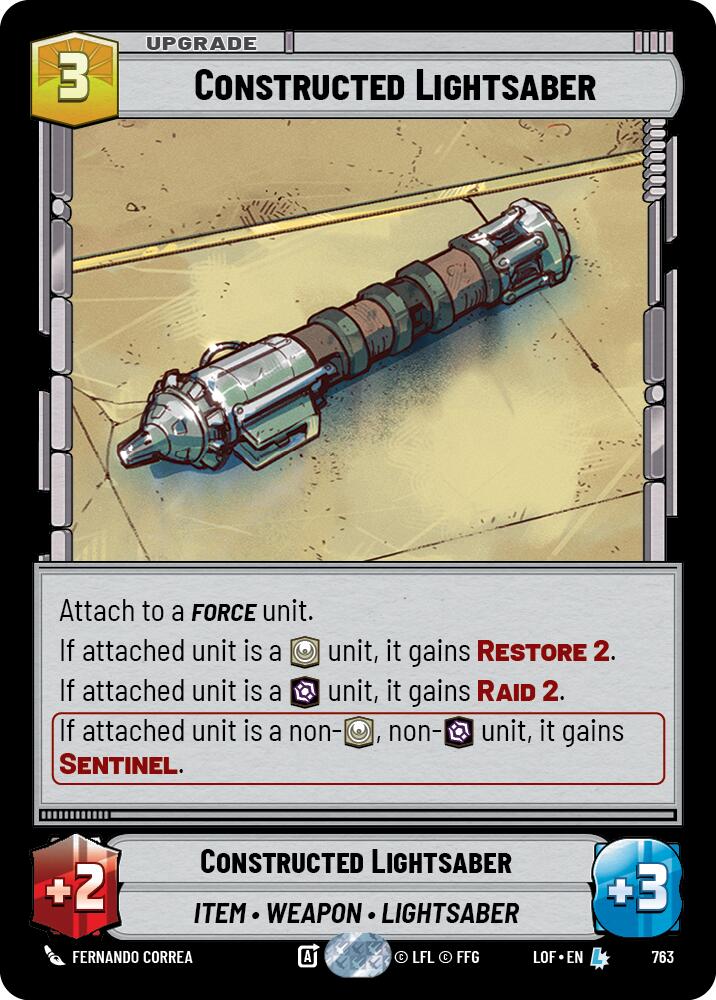 Constructed Lightsaber (763) (Foil) (763) [Legends of the Force] | Exor Games New Glasgow