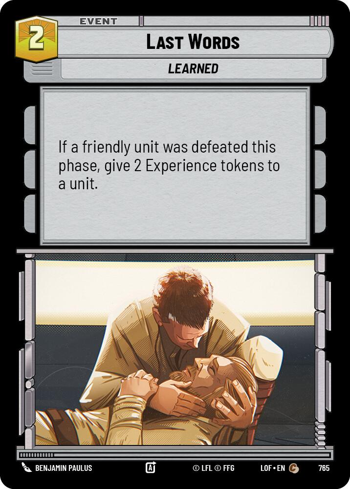 Last Words (765) (Foil) (765) [Legends of the Force] | Exor Games New Glasgow