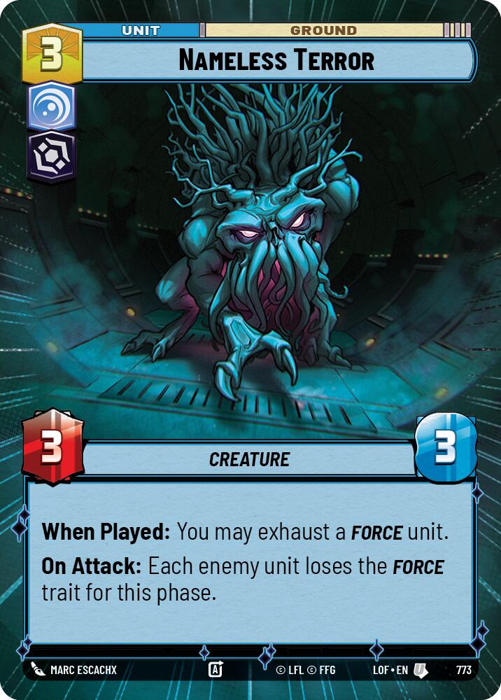 Nameless Terror (773) (Hyperspace Foil) (773) [Legends of the Force] | Exor Games New Glasgow