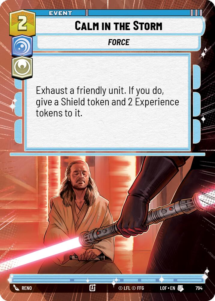 Calm in the Storm (794) (Hyperspace Foil) (794) [Legends of the Force] | Exor Games New Glasgow