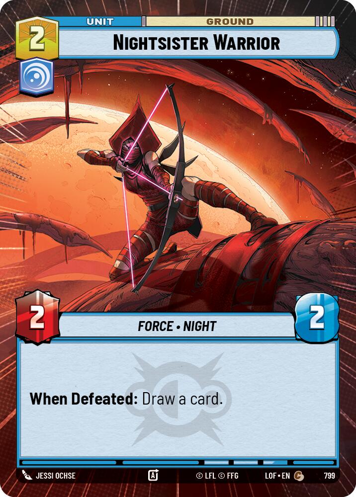 Nightsister Warrior (799) (Hyperspace Foil) (799) [Legends of the Force] | Exor Games New Glasgow