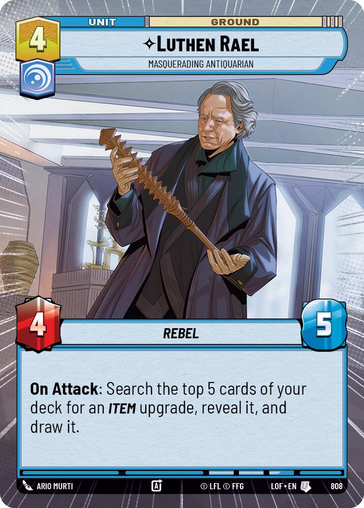 Luthen Rael - Masquerading Antiquarian (808) (Hyperspace Foil) (808) [Legends of the Force] | Exor Games New Glasgow