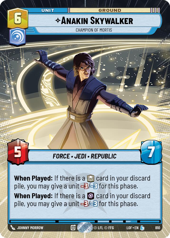 Anakin Skywalker - Champion of Mortis (810) (Hyperspace Foil) (810) [Legends of the Force] | Exor Games New Glasgow