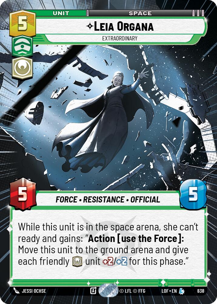 Leia Organa - Extraordinary (838) (Hyperspace Foil) (838) [Legends of the Force] | Exor Games New Glasgow