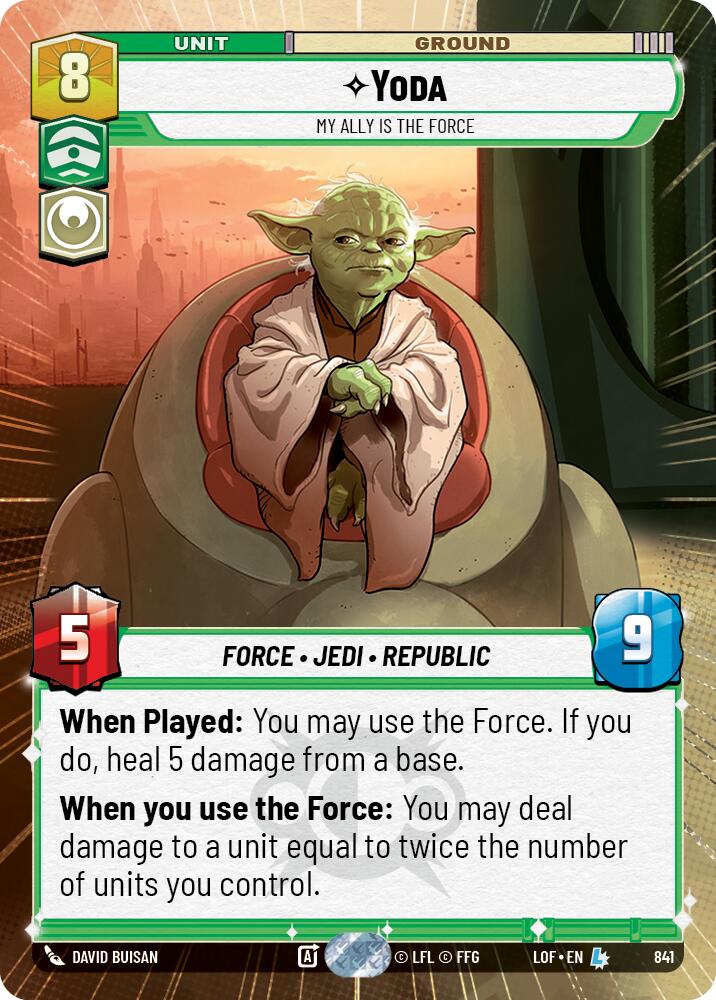 Yoda - My Ally is the Force (841) (Hyperspace Foil) (841) [Legends of the Force] | Exor Games New Glasgow