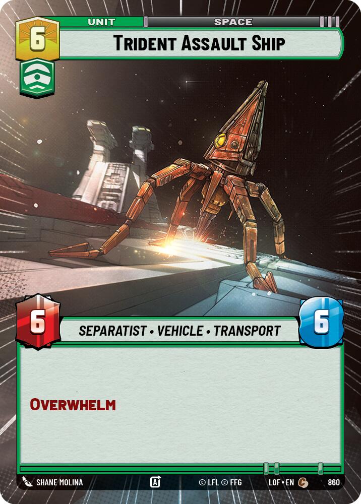 Trident Assault Ship (860) (Hyperspace Foil) (860) [Legends of the Force] | Exor Games New Glasgow