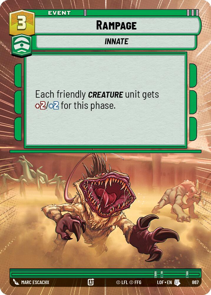 Rampage (867) (Hyperspace Foil) (867) [Legends of the Force] | Exor Games New Glasgow