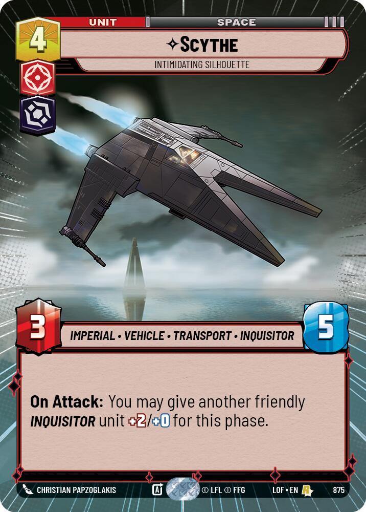 Scythe - Intimidating Silhouette (875) (Hyperspace Foil) (875) [Legends of the Force] | Exor Games New Glasgow