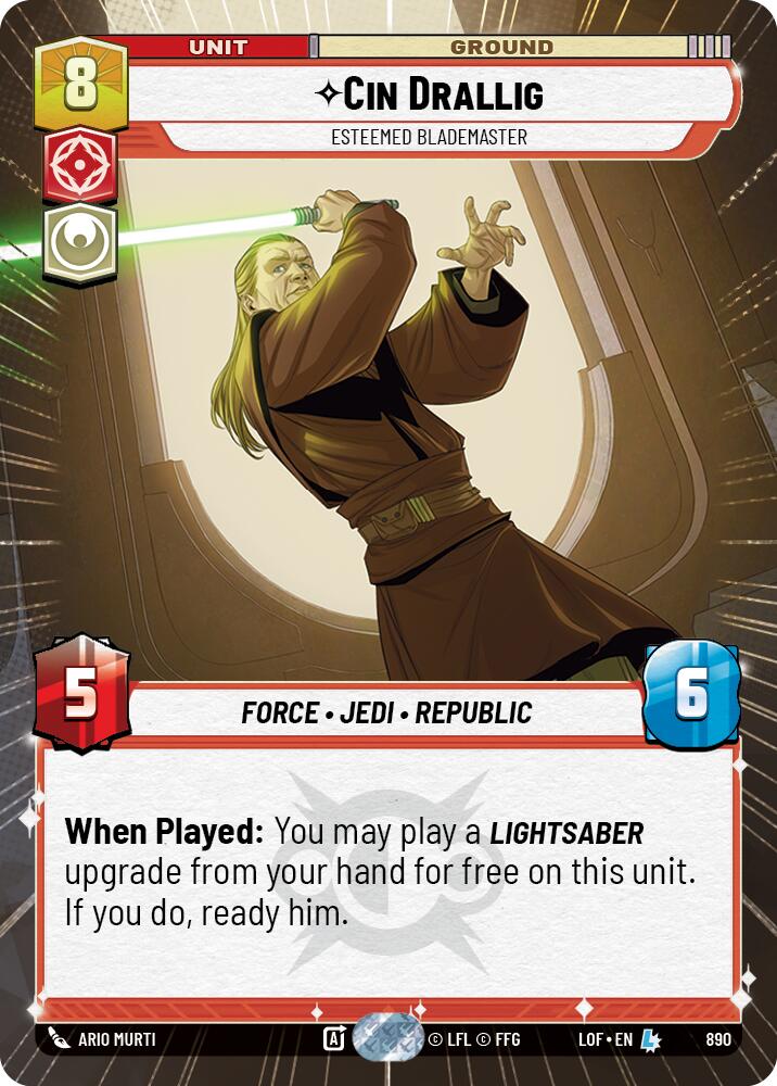 Cin Drallig - Esteemed Blademaster (890) (Hyperspace Foil) (890) [Legends of the Force] | Exor Games New Glasgow