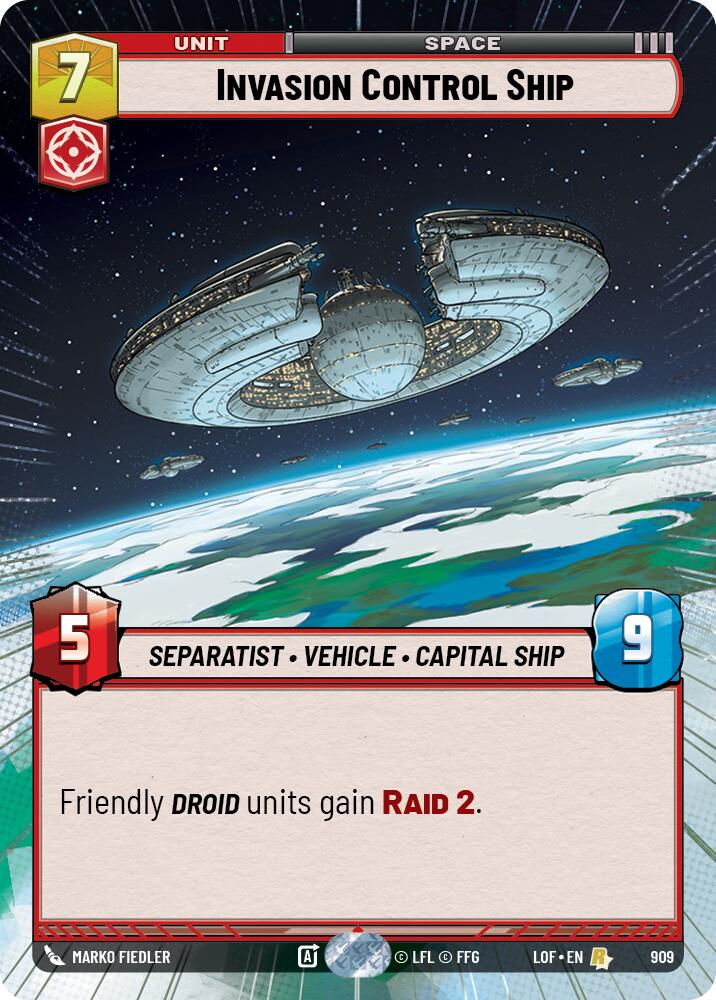 Invasion Control Ship (909) (Hyperspace Foil) (909) [Legends of the Force] | Exor Games New Glasgow