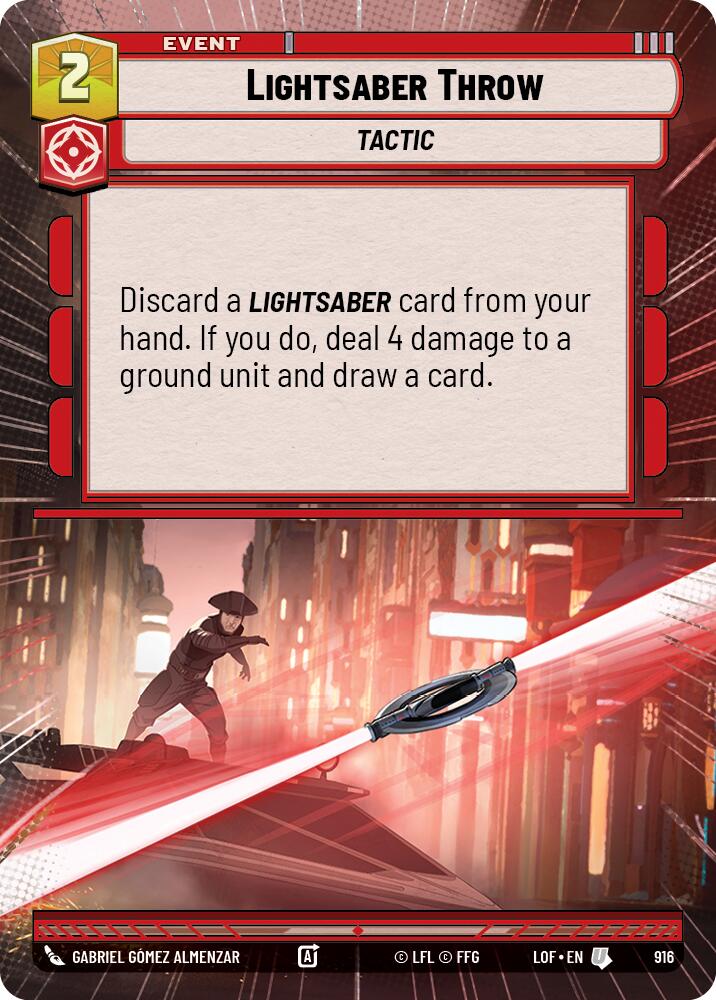 Lightsaber Throw (916) (Hyperspace Foil) (916) [Legends of the Force] | Exor Games New Glasgow