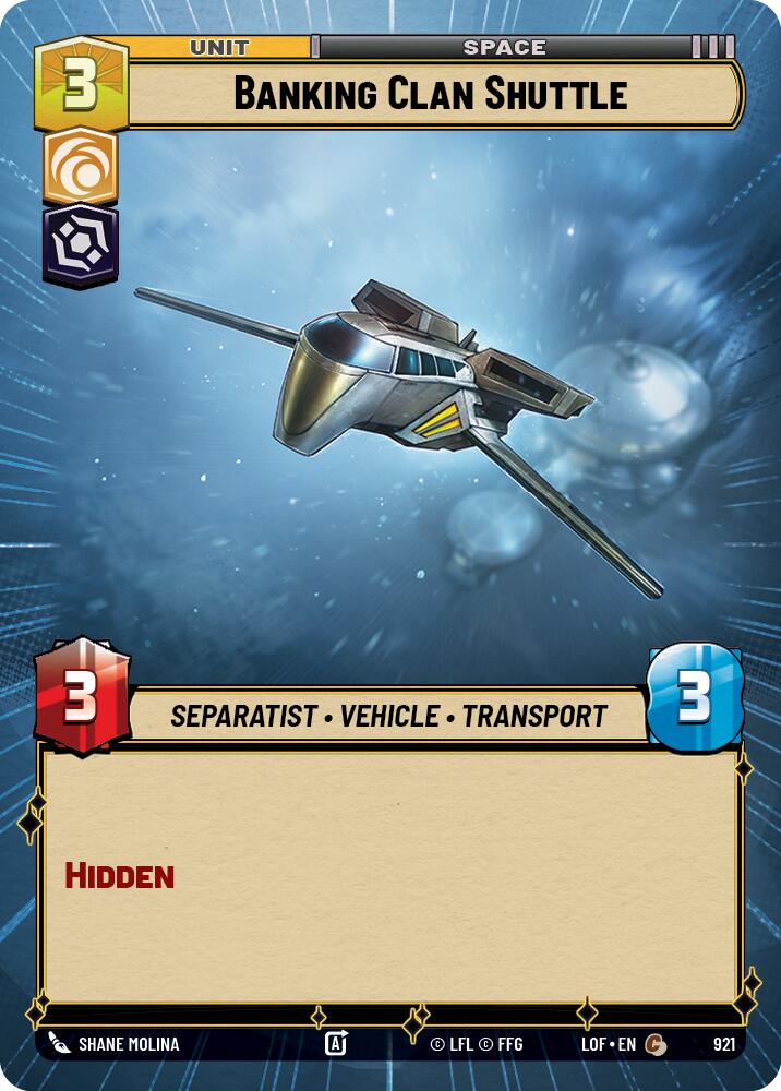 Banking Clan Shuttle (921) (Hyperspace Foil) (921) [Legends of the Force] | Exor Games New Glasgow