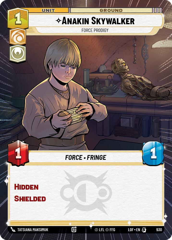 Anakin Skywalker - Force Prodigy (930) (Hyperspace Foil) (930) [Legends of the Force] | Exor Games New Glasgow