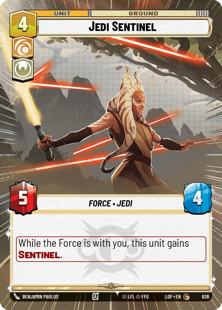 Jedi Sentinel (936) (Hyperspace Foil) (936) [Legends of the Force] | Exor Games New Glasgow